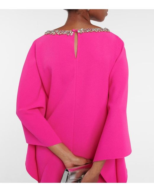 Safiyaa Pink Verzierte Robe Arama Aus Crepe