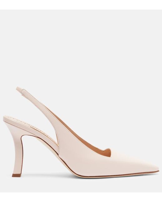 Manolo Blahnik Natural Slingback-Pumps Moiramu Aus Leder