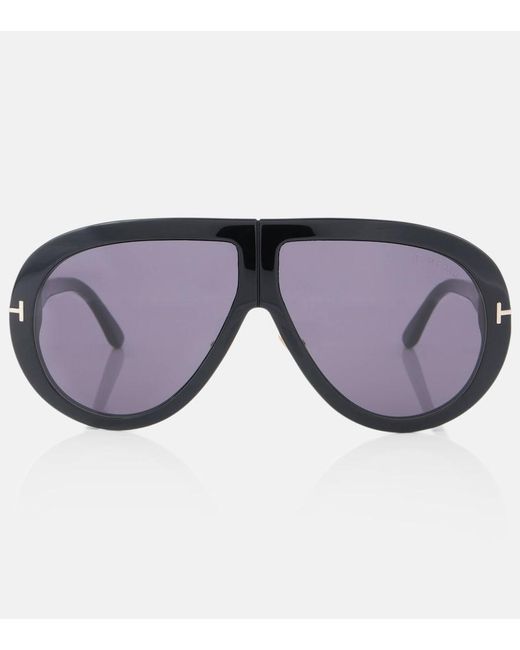 Tom Ford Purple Troy Aviator Sunglasses