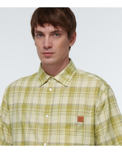 Loewe Metallic Checked Gauze Shirt for men