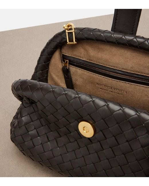 Bottega Veneta Black Lauren 1980 Small Leather Clutch