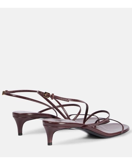 Khaite Red Loop 35 Leather Sandals