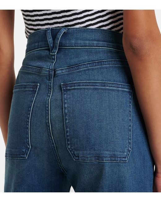 Veronica Beard Blue Crosbie High-Rise Flared Jeans