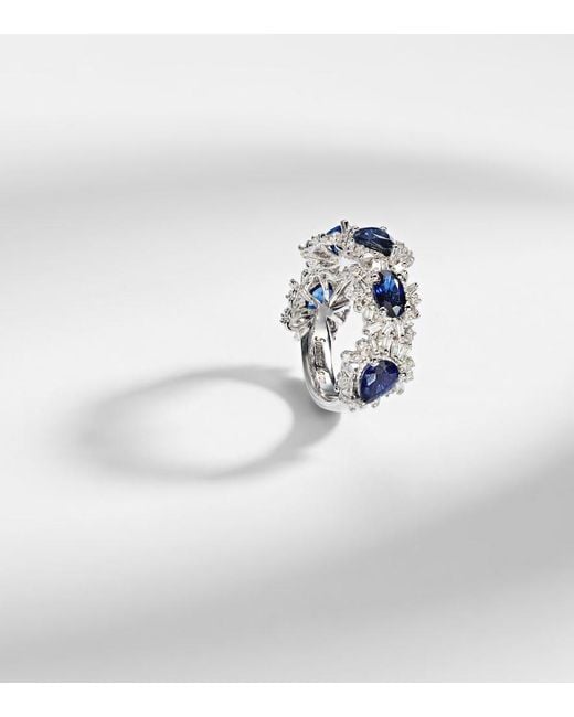 Suzanne Kalan Blue 18Kt Ring With Sapphires And Diamonds