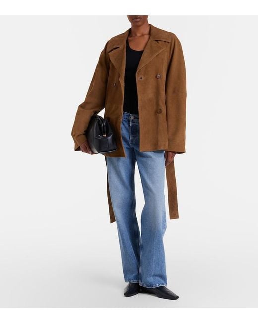 Agolde Blue Low Rise Loose Straight Jeans