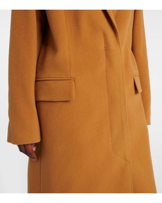 Isabel Marant Brown Mantel Ellenita Aus Einem Wollgemisch