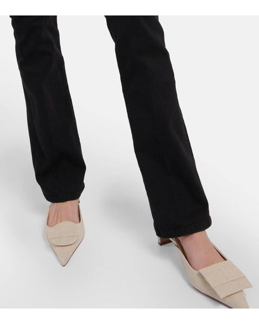 Jean Bootcut Le Mini Boot A Taille Mi-Haute FRAME en coloris Black