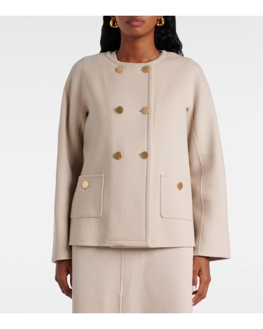 Max Mara Natural Samantha Virgin Wool Peacoat