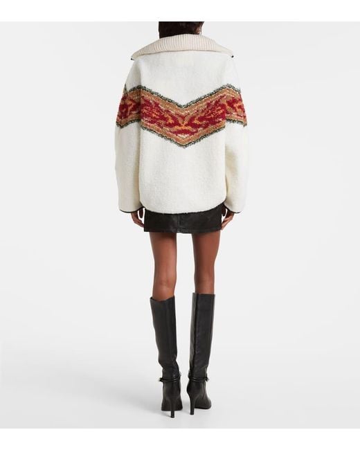Isabel Marant White Pullover Marner Aus Fleece