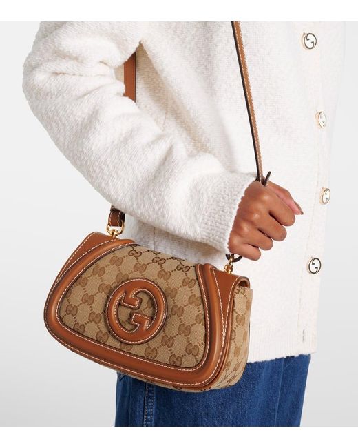 Gucci Brown Schultertasche Blondie Gg Mini