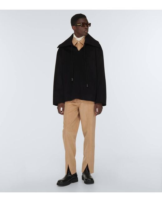 Chaqueta Zevi De Lana Y Seda Nanushka de hombre de color Black