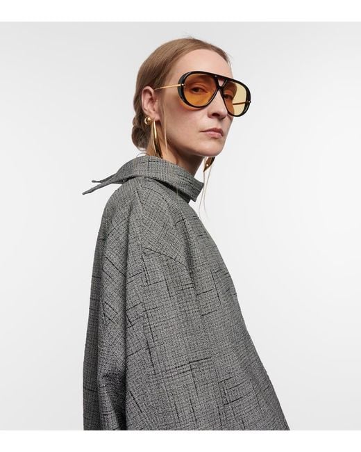 Bottega Veneta Brown Aviator-Sonnenbrille Drop