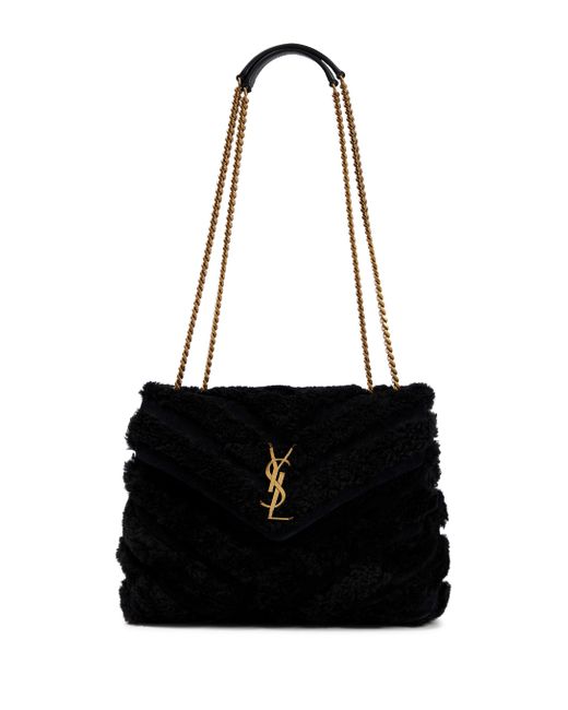 Saint Laurent Loulou Small Leather Shoulder Bag in Black Lyst Canada