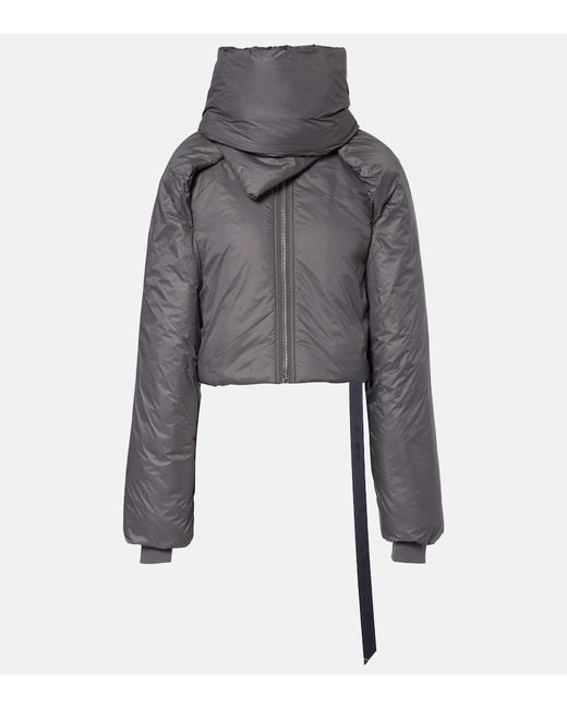 Rick Owens Gray Convertible Puffer Jacket