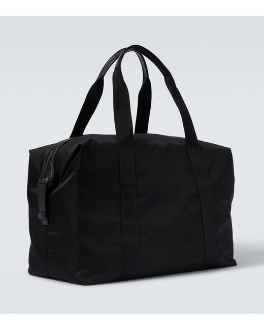 Prada Black Re-Nylon Leather-Trimmed Duffel Bag for men