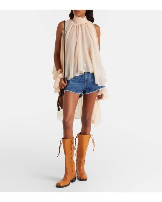 Paris Texas Brown Roxanne Leather Knee-High Boots