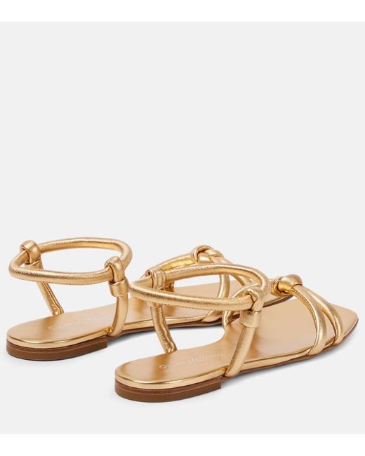 Gianvito Rossi Juno 05 Metallic Leather Sandals