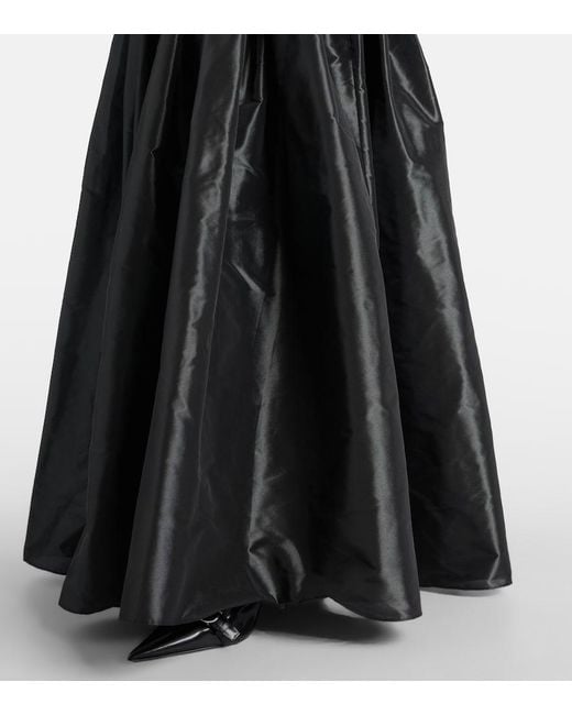 Coperni Black Taffeta Bustier Gown