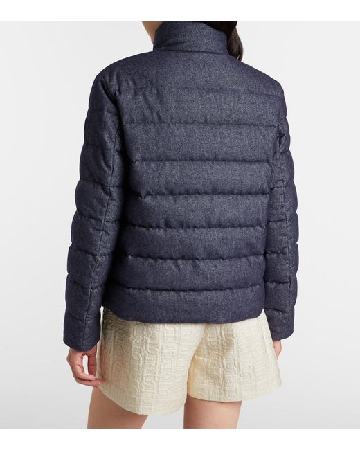 Moncler Blue Bessettez Cotton Down Jacket