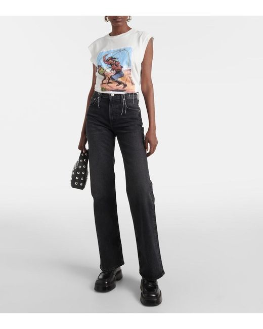 Citizens of Humanity Black Vidia Mid-Rise Bootcut Jeans
