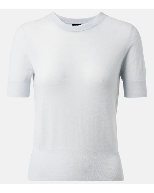 Joseph White Cashmere Top
