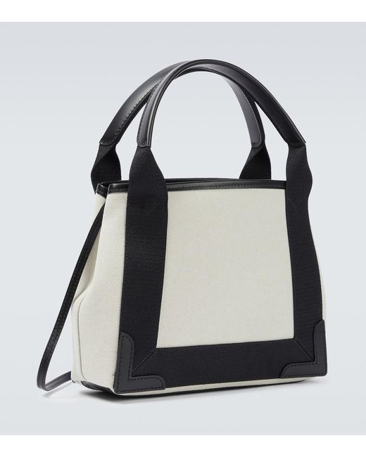 Balenciaga Black Cabas Leather-trimmed Canvas Tote Bag for men