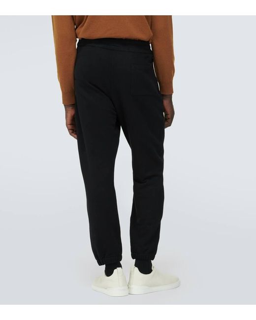 Pantalones deportivos de algodon Zegna de hombre de color Black