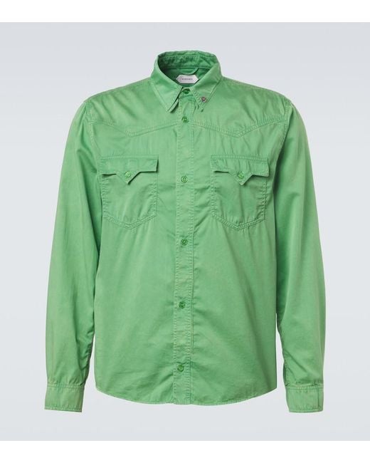 Versace Green Cotton Shirt for men