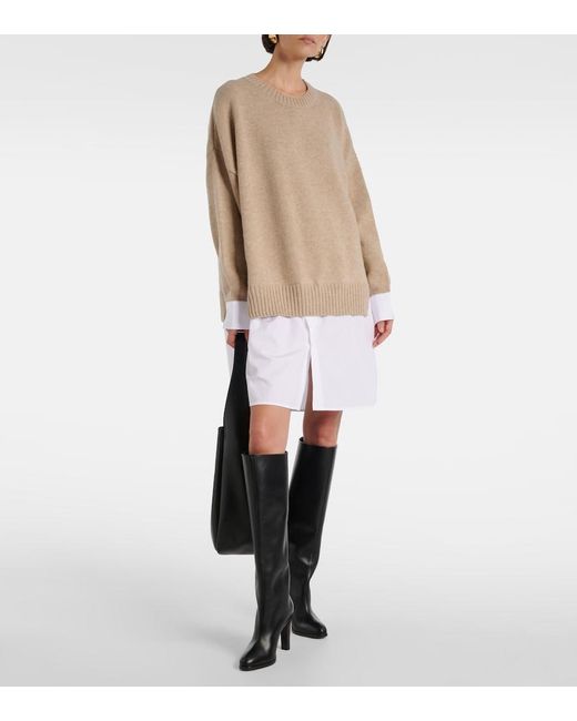 Stella McCartney Natural Layered Virgin Wool Sweater
