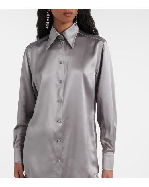 Dolce & Gabbana Gray Silk Shirts