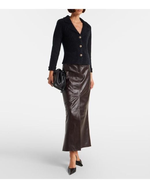 Dorothee Schumacher Black High-Rise Leather Maxi Skirt