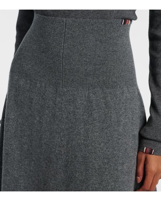 Extreme Cashmere Gray N°388 Ease Cashmere-Blend Maxi Skirt