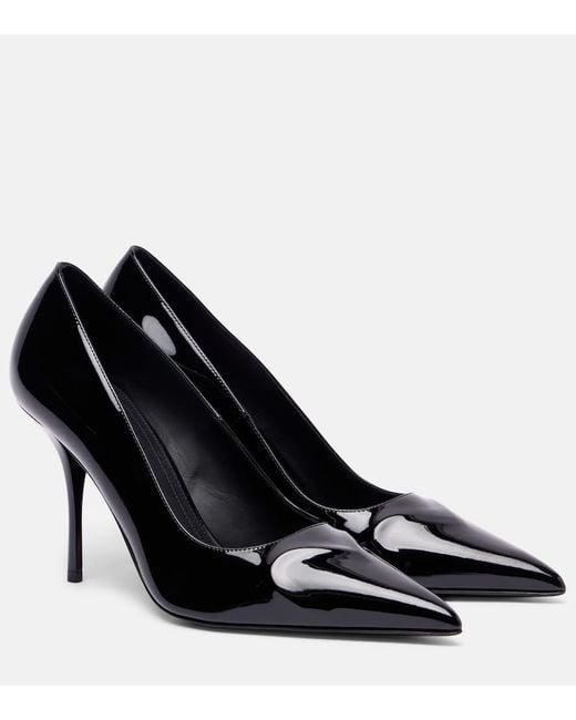 Alaïa Black Pumps Le Cour 3D 90 Aus Lackleder