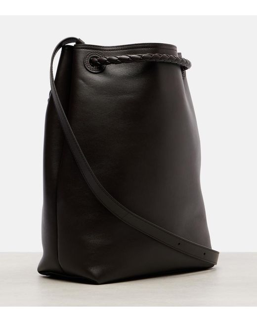 Bottega Veneta Black Andiamo Small Leather Bucket Bag
