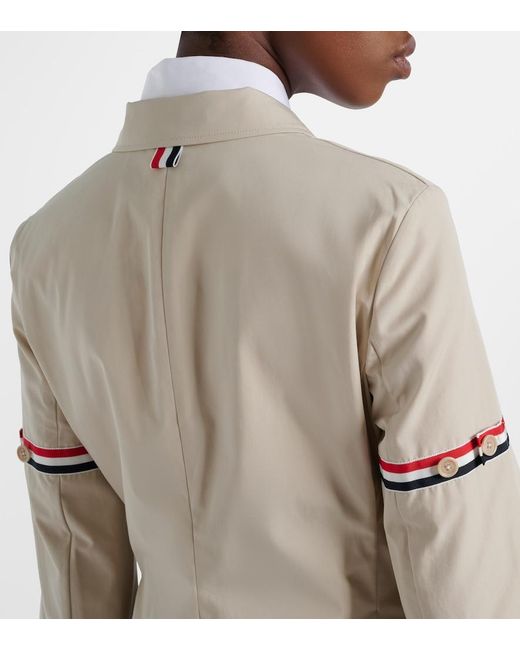 Thom Browne Natural 4-Bar Cotton Jacket
