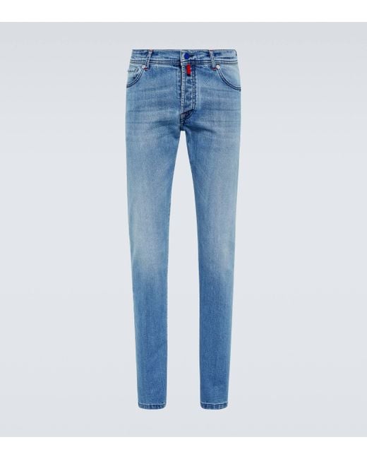 Kiton Blue Skinny Jeans for men