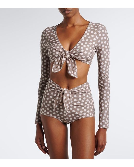 Alaïa Pink Polka-Dot Bikini