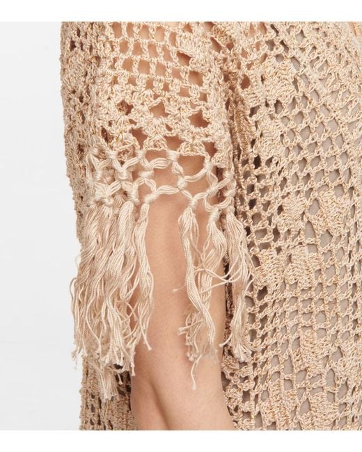 Anna Kosturova Multicolor Savannah Crochet Maxi Dress