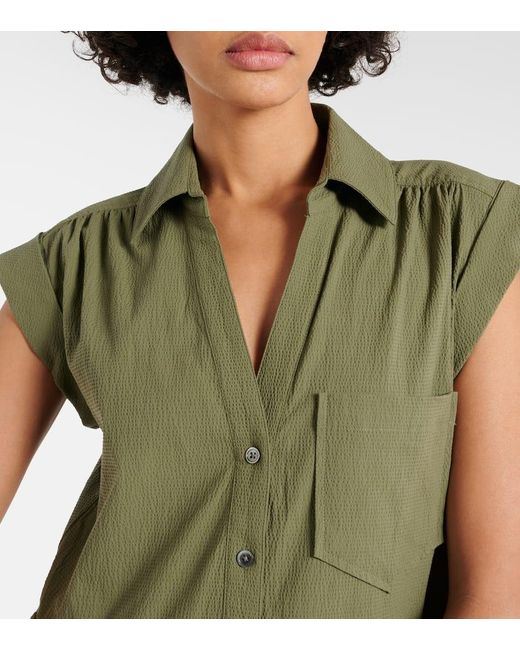 Vestido corto Trisha de algodon a capas Veronica Beard de color Green