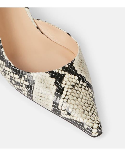 Tom Ford Metallic Padlock 55 Snake-Effect Slingback Sandals