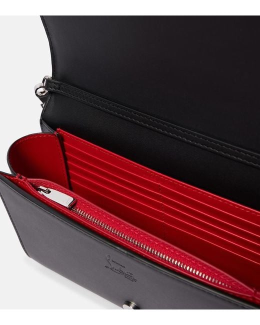 Christian Louboutin Black Paloma Spiked Leather Clutch