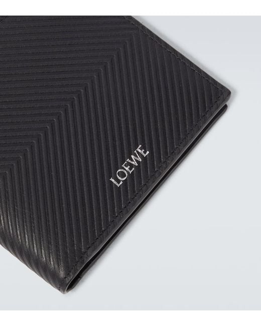 Cartera De Piel Con Logo Loewe de hombre de color Black