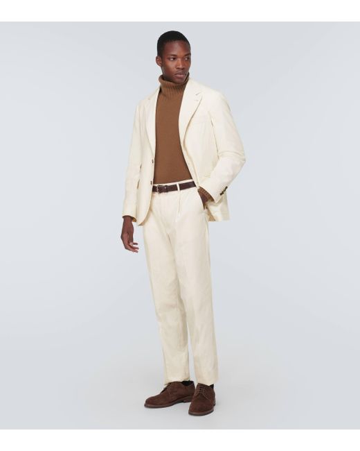 Brunello Cucinelli Natural Cotton Suit for men