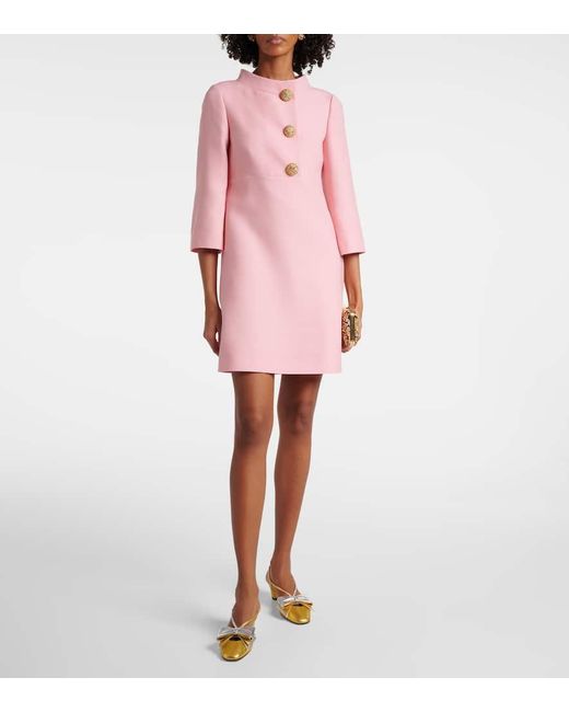 Valentino Pink Minikleid Aus Crepe Couture Mit Kristallen