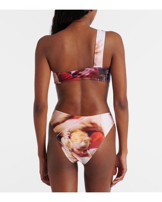 Vivienne Westwood Brown The Kiss One-Shoulder Swimsuit