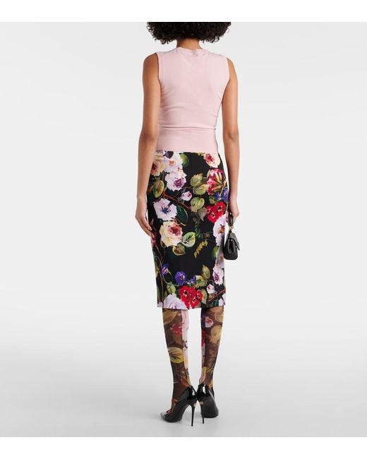 Dolce & Gabbana Pink Knitted Tank Top
