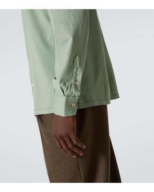 Camisa De Algodon Fedeli de hombre de color Green