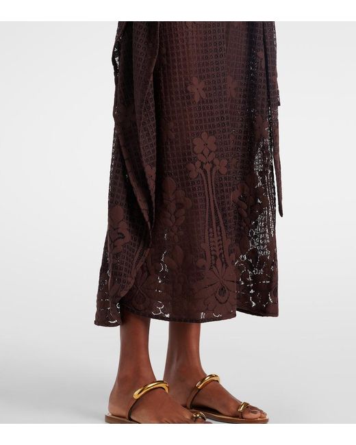 Melissa Odabash Brown June Cotton-Blend Kaftan