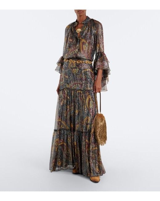 Etro Brown Kalispera Small Fringed Suede Shoulder Bag