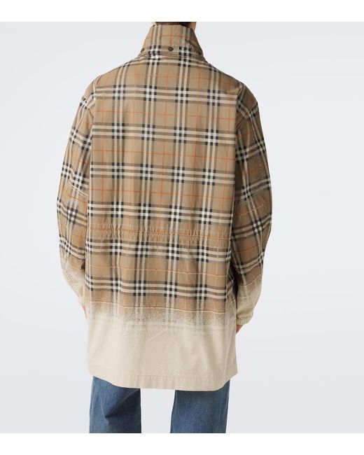 Burberry Natural Check Cotton Gabardine Parka for men
